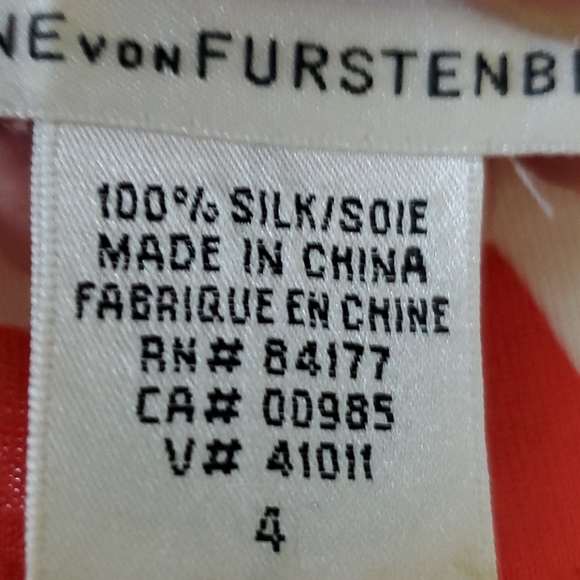 DVF hot pink coral white cheetah print wrap dress - Picture 7 of 7